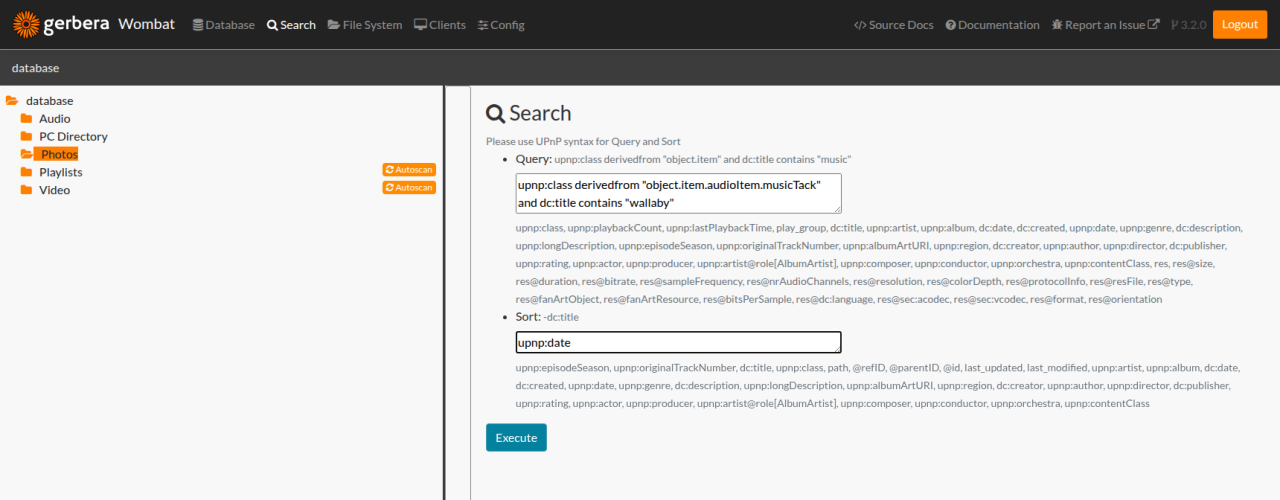Search item